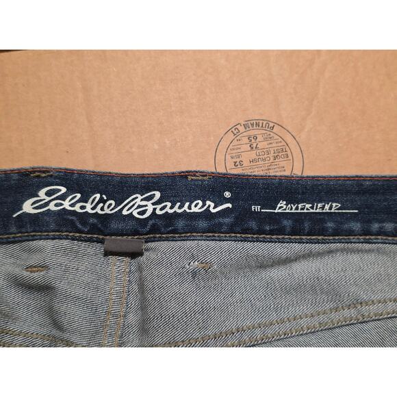 Eddie Bauer Women’s Jeans Size 38 x 30 Boyfriend Fit Dark Wash Denim Jeans - Picture 7 of 15